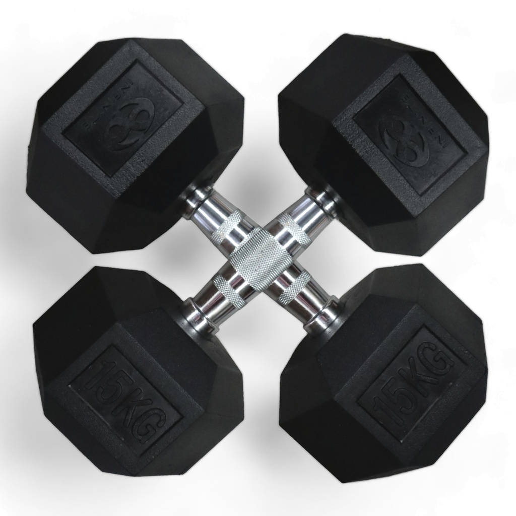 Infinité Par de Mancuerna Hexagonal Goma de alta Resistencia 15 Lb IF-LEHL15