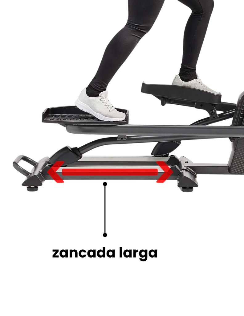 Sunny Fitness Elíptica electromagnética programable de longitud de zancada extra larga Smart Premium SF-E3889-SMART