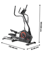 Sunny Fitness Elíptica electromagnética programable de longitud de zancada extra larga Smart Premium SF-E3889-SMART