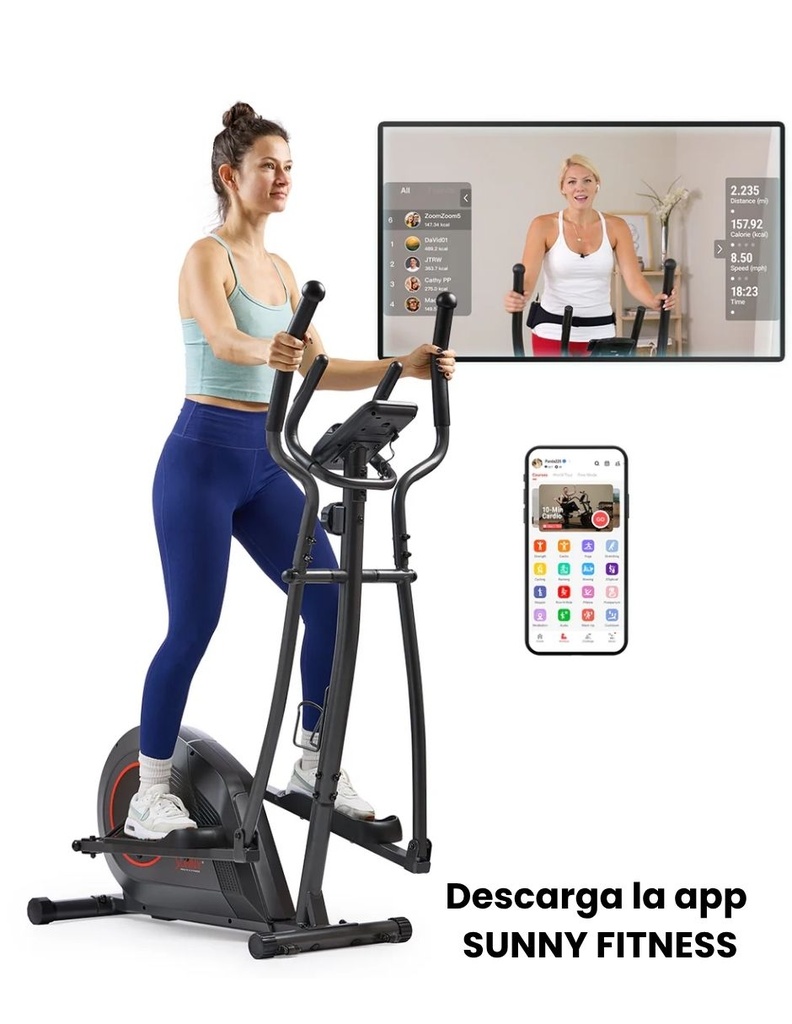 Sunny Health & Fitness Level Smart Magnetic Resistance Elliptical / Elíptica de resistencia magnética inteligente de nivel / SF-E324005 