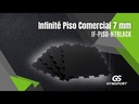 Infinité Piso Comercial 7 mm (+-1mm) 4 lozetas tipo rompecabezas 50x50 cm Negro IF-Piso-N7BLACK