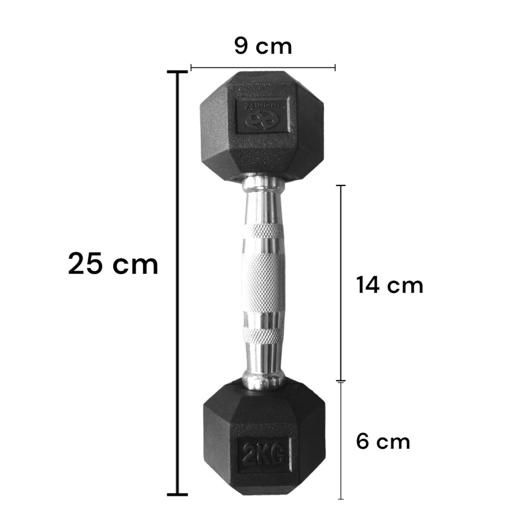 Infinité Par de Mancuernas Hexagonales 2 KG IF-HK2