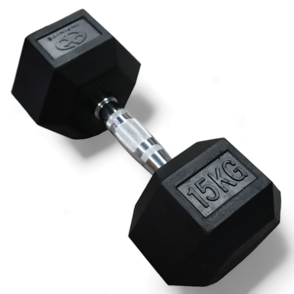 Infinité Par de Mancuerna Hexagonal Goma de alta Resistencia 15 Lb IF-HL15