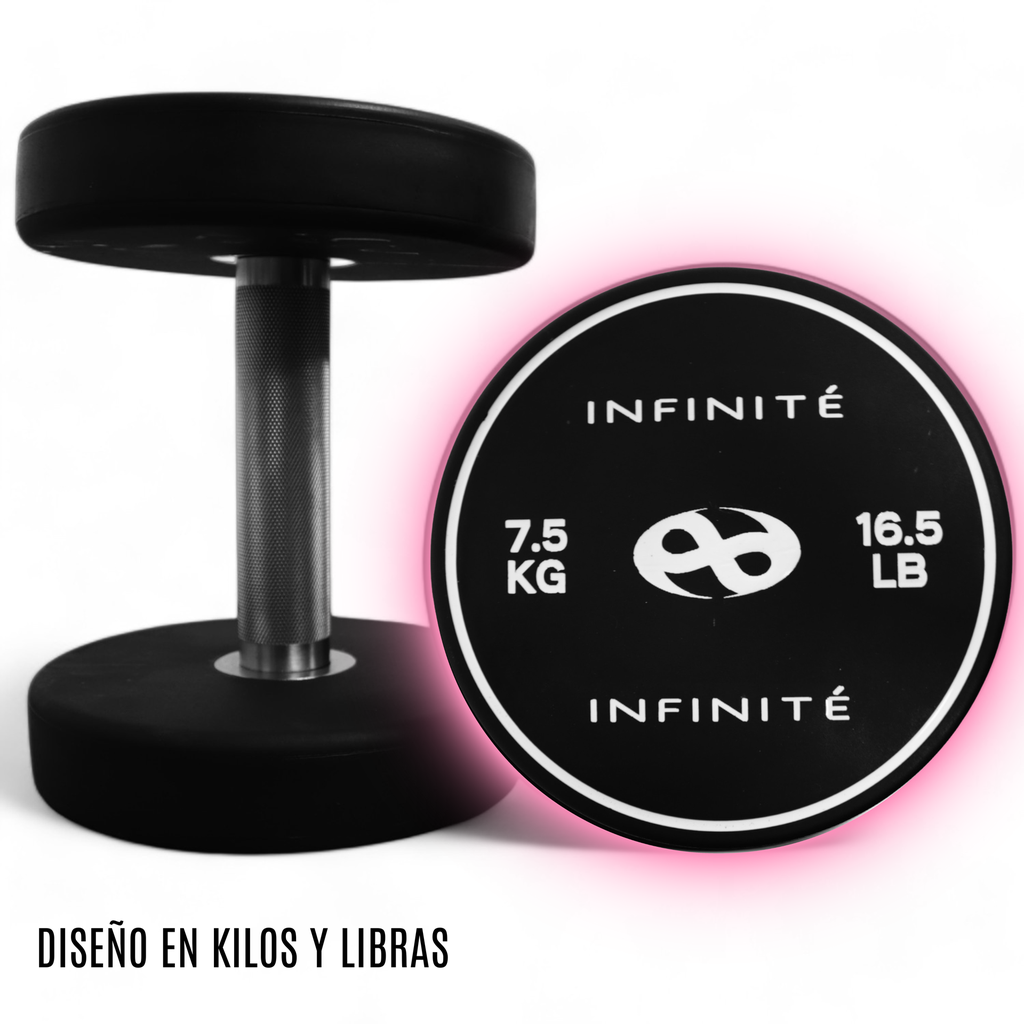 Infinité Par de Mancuernas Redonda Uretano 7.5 Kg/ Pair Dumbbell Round 16.5 LB IF-MU7