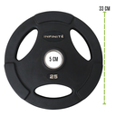 Infinité Disco Olimpico Profesional Forro de goma de alta resistencia 25 Lb IF-50/25LB