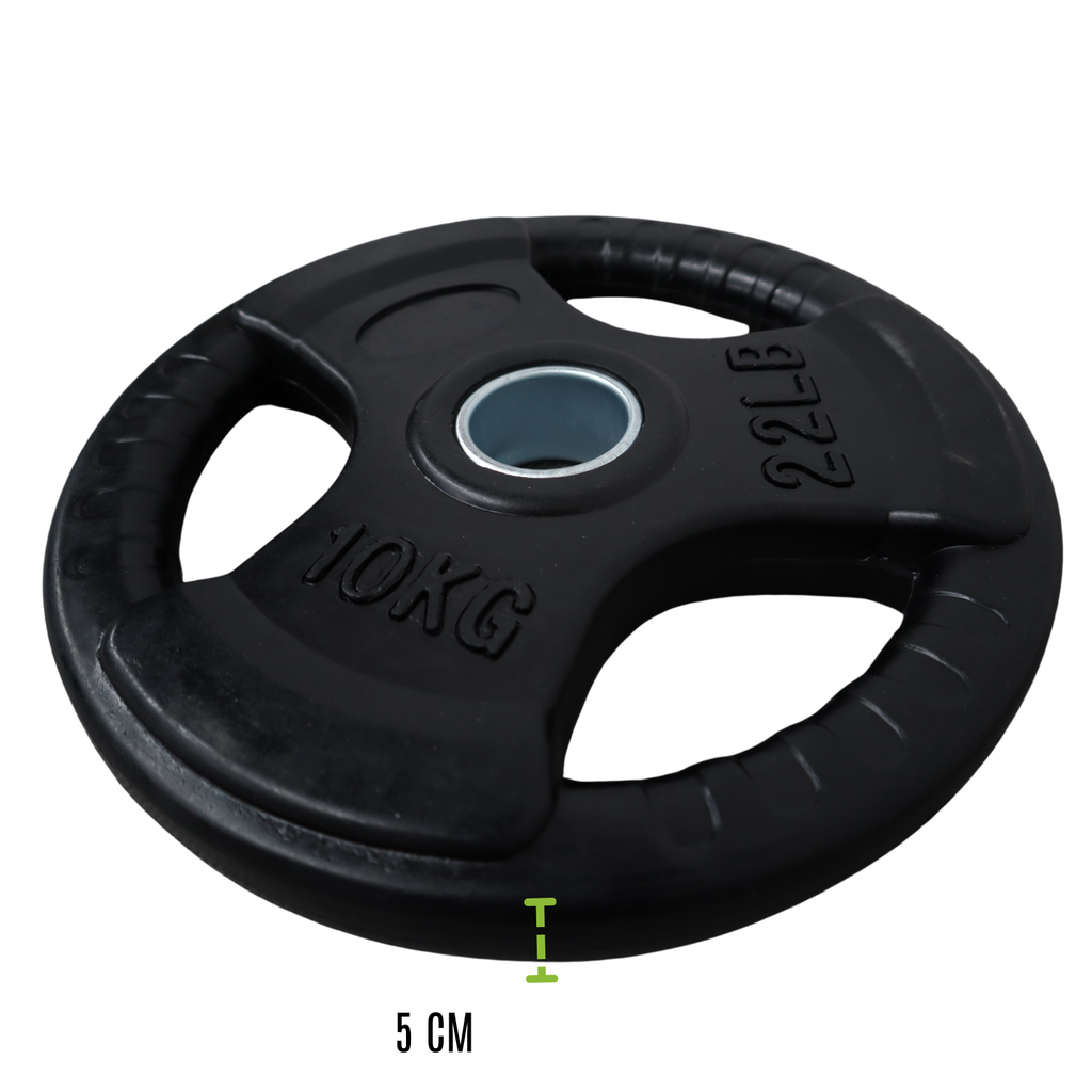 INFINITÉ DISCO OLIMPICO NEGRO FORRO DE GOMA 3 PERFORACIONES 10 KG/3-HOLES BLACK RUBBER  PLATE  10 KG