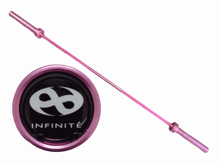 Infinité Barra Olímpica de Aluminio Color Rosa 180 cm 5 Kg IF-180/PINK