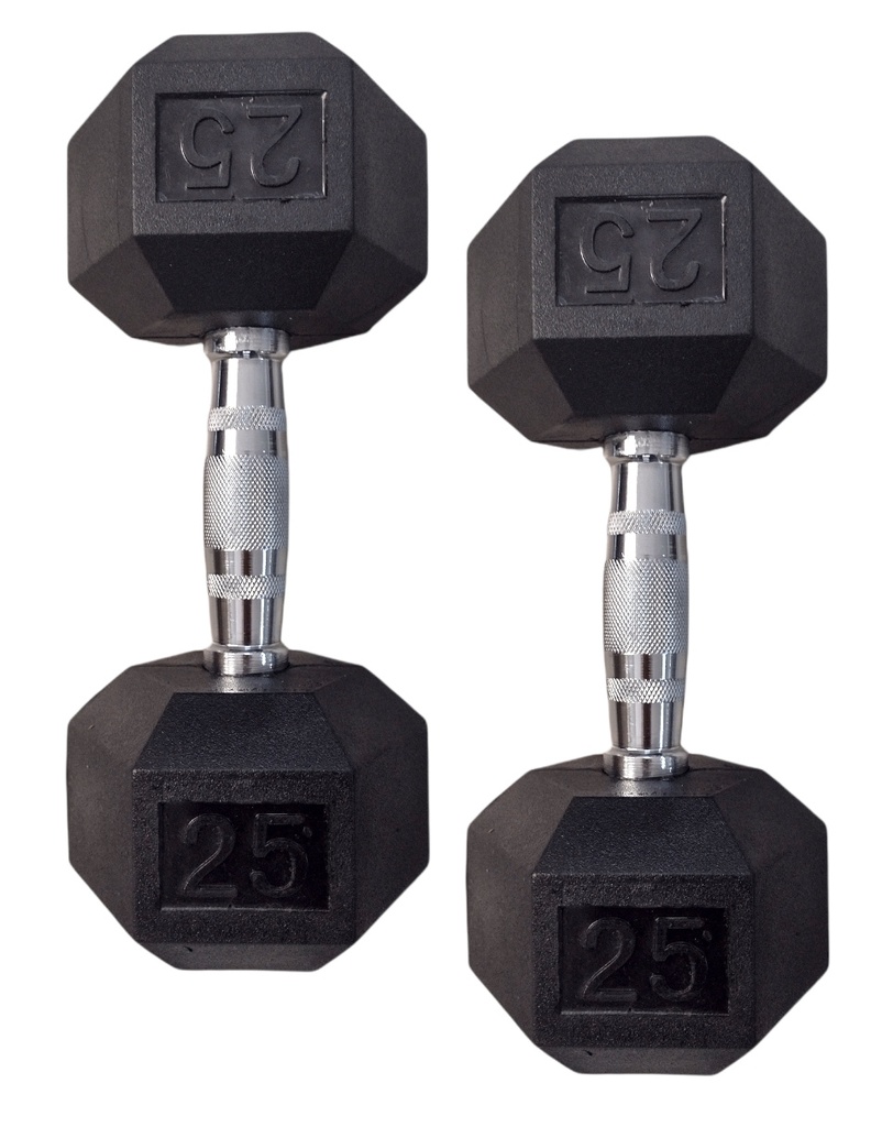 Infinité Mancuerna Hexagonal Goma de alta Resistencia Par 25 Lb	IF-HL25