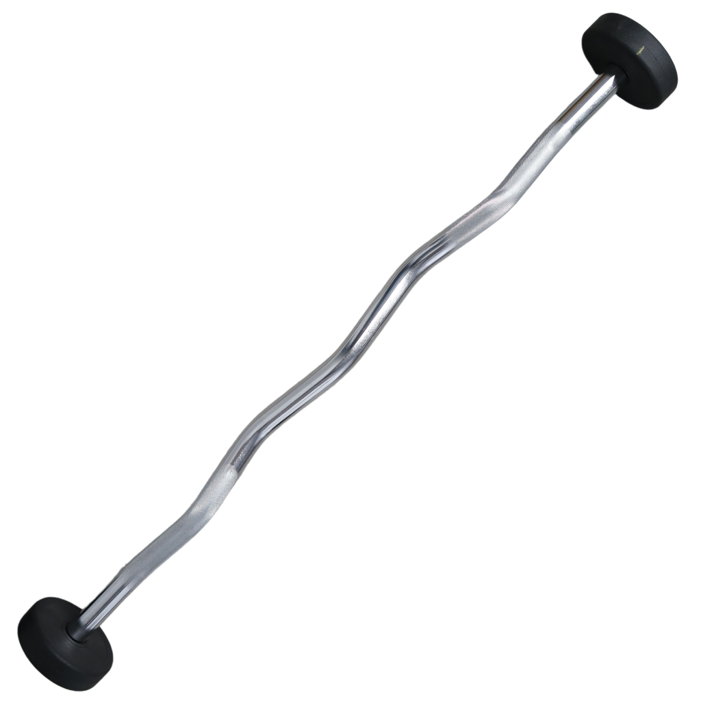 Infinité Barbell EZ Curl/Barra Curva/Barra Z peso integrado 10 Kg Línea económica IF-LEBC10