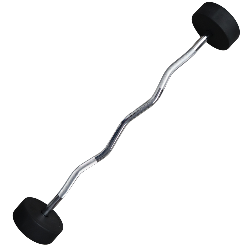 Infinité Barbell EZ Curl/Barra Curva/Barra Z peso integrado 30 Kg Línea económica IF-LEBC30