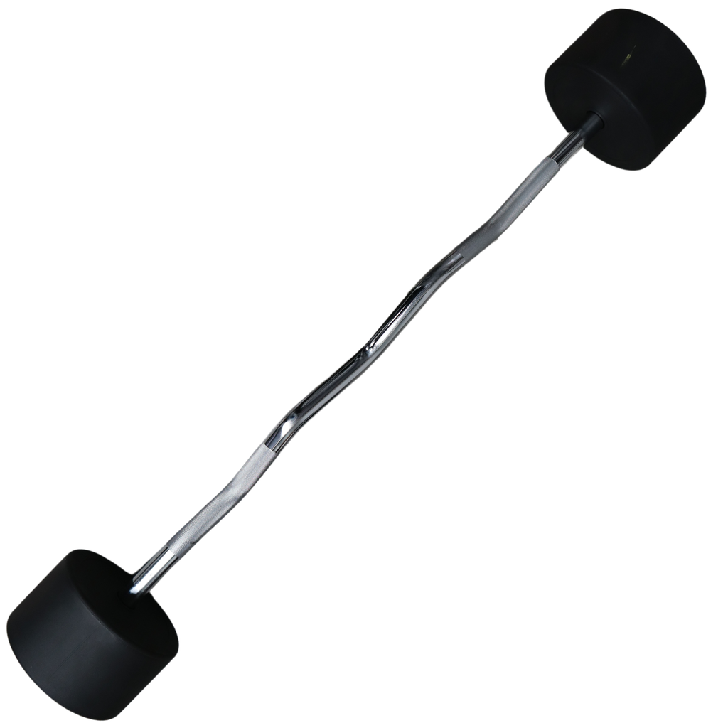 Infinité Barbell EZ Curl/Barra Curva/Barra Z peso integrado 40 Kg Línea económica IF-LEBC40