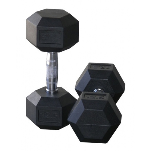 [IF-HK30] Infinité Mancuerna Hexagonal Goma de alta Resistencia Par 30 Kg IF-HK30