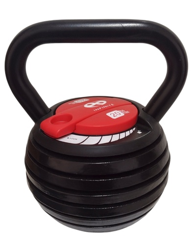 [IF-KADJ] Infinité Pesa Rusa Ajustable / Kettlebell Ajustable 20LBS IF-KADJ