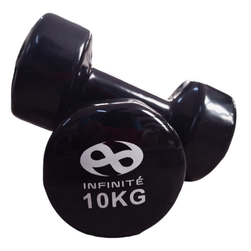 [IF-V10] Infinité Par de Mancuernas Profesionales forro de Vinil 10kg IF-V10