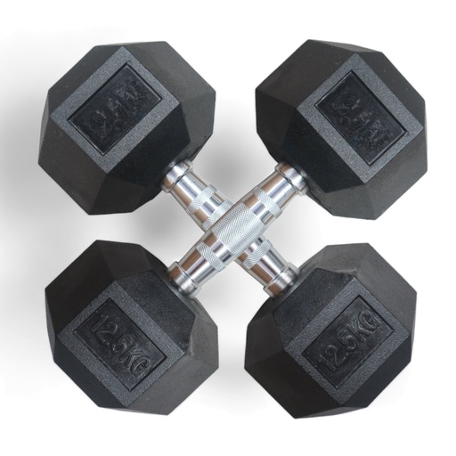 [IF-HL12.5] Infinité Mancuerna Hexagonal Goma de alta Resistencia Par 12.5 Lb IF-HL12.5