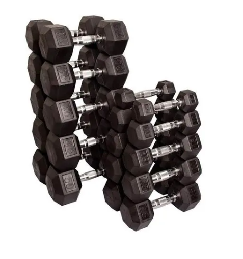 [IF-LOTE-H50L-12P] Infinité Lote de mancuernas Hexagonales de 5 a 50 Lb 12 pares IF-LOTE-H50L-12P